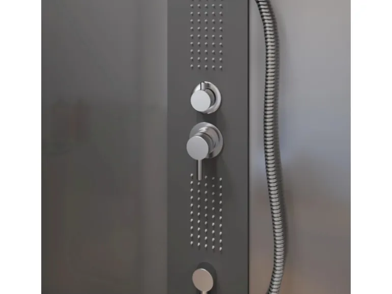 Schulte Komplettduschkabine Korsika mit Schiebetür Mattschwarz 120 x 80 x 220 cm