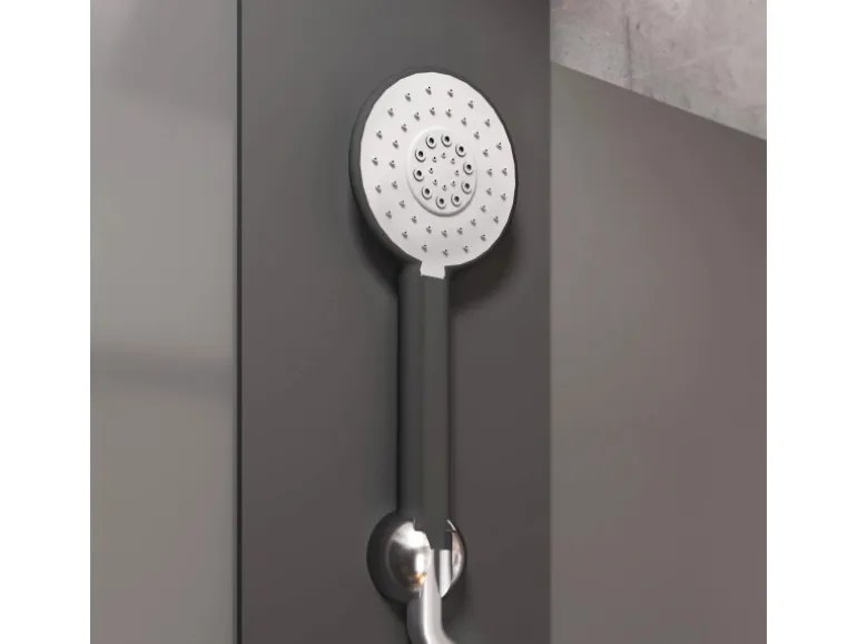 Schulte Komplettduschkabine Korsika mit Schiebetür Mattschwarz 120 x 80 x 220 cm