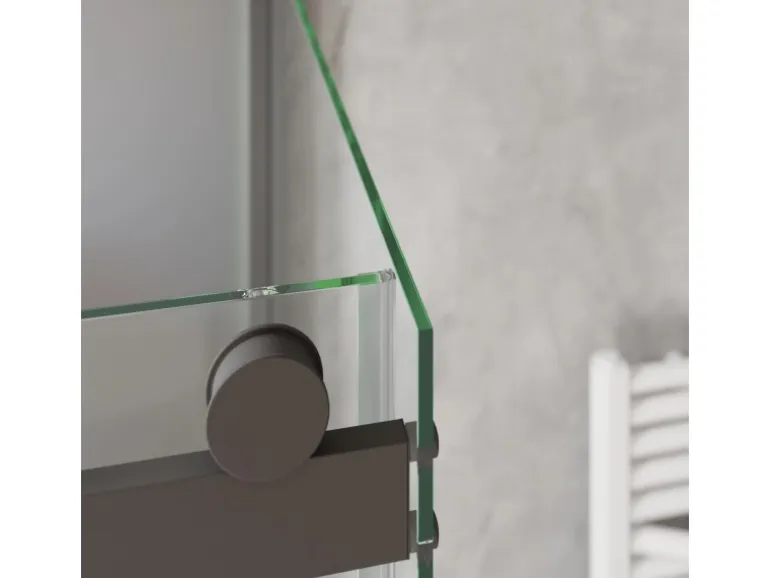 Schulte Komplettduschkabine Korsika mit Schiebetür Mattschwarz 120 x 80 x 220 cm