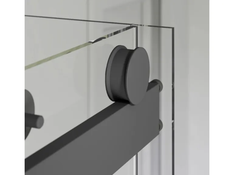 Schulte Komplettduschkabine Korsika mit Schiebetür Mattschwarz 120 x 80 x 220 cm