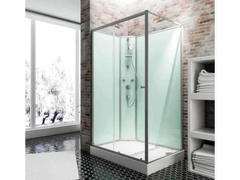 Schulte Komplettduschkabine Ibiza Duschpaneel rechts 80 x 120 x 204 cm