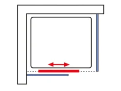 Schulte Komplettduschkabine Ibiza Duschpaneel rechts 80 x 120 x 204 cm