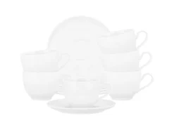 Seltmann Weiden Amina Kaffeetasse mit Untertasse 250 ml 6er Set Weiß
