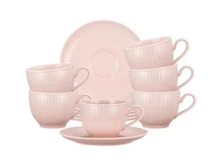 Seltmann Weiden Amina Kaffeetasse mit Untertasse 250 ml 6er Set Rosé