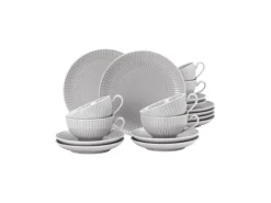 Seltmann Weiden Amina Teeservice 18-teilig Silbergrau
