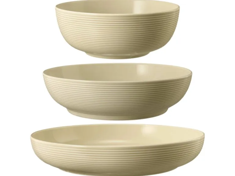 Seltmann Weiden Beat Coor Glaze Foodbowl Set 3-teilig Sandbeige