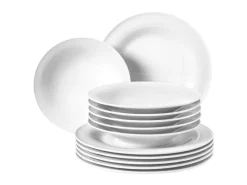 Seltmann Weiden Beat Coor Glaze Tafelservice 12-teilig Weiß