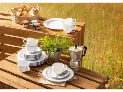 Seltmann Weiden Beat Coor Glaze Kaffeeservice 18-teilig Weiß