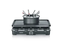 Severin Raclette-Fondue Kombination RG 2347 mit Grillplatte 1.400 W