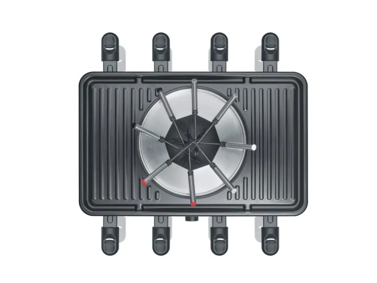 Severin Raclette-Fondue Kombination RG 2347 mit Grillplatte 1.400 W