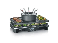 Severin Raclette-Fondue Kombination RG 2347 mit Grillplatte 1.400 W