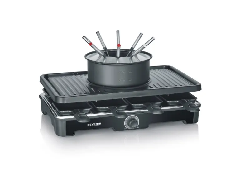 Severin Raclette-Fondue Kombination RG 2347 mit Grillplatte 1.400 W