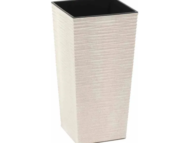 Siena Garden Pflanzgefäß Eco Nizza Weiß 30x30x57,0 cm