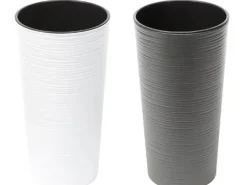 Siena Garden Pflanzgefäß Modern Locon Weiß Ø 25x46,5 cm