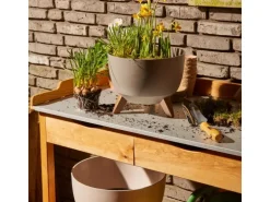 Siena Garden Pflanzgefäß Oslo Beige Ø 40x25 cm