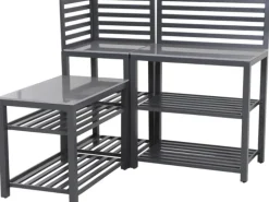 Siena Garden Riva Outdoor-Kitchen Mittelteil niedrig Dunkelgrau ca. 100x52x67 cm