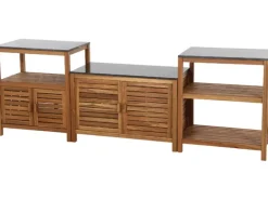 Siena Garden Riva Outdoor-Kitchen Mittelteil niedrig Dunkelgrau ca. 100x52x67 cm