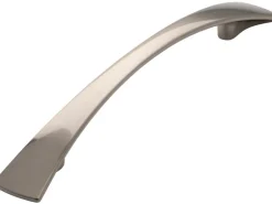 Siro Möbelgriff Metall Druckguss Edelstahleffekt Lochabstand 128 mm 5 Stück