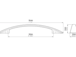Siro Möbelgriff Metall Druckguss Edelstahleffekt Lochabstand 128 mm 5 Stück