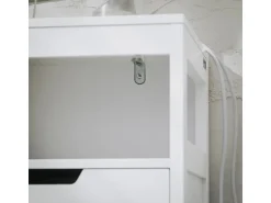 SoBuy Badkommode Kommode Sideboard Flurschrank Badezimmerschrank Weiß BZR121-W