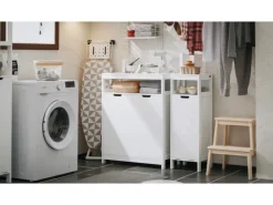 SoBuy Badkommode Kommode Sideboard Flurschrank Badezimmerschrank Weiß BZR121-W