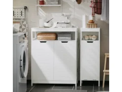 SoBuy Badkommode Kommode Sideboard Flurschrank Badezimmerschrank Weiß BZR121-W