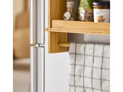 SoBuy Hängeregal für Kühlschrank Gewürzregal mit 3 Verstellbaren Ablagen KCR03-N