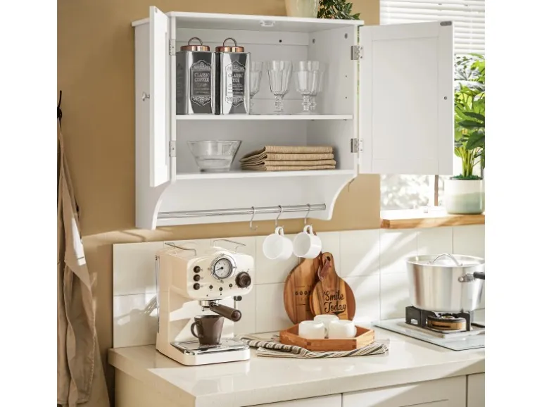 SoBuy Hängeschrank Badezimmerschrank Wandschrank Küchenschrank BZR84-W