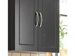 SoBuy Hängeschrank Badezimmerschrank mit Verstellbarem Regal 60x60x30cm Schwarz FRG231-SCH