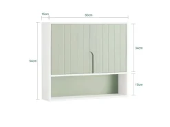 SoBuy Hängeschrank Badezimmerschrank Wandschrank Küchenschrank BZR140-GR