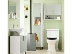 SoBuy Hängeschrank Badezimmerschrank Wandschrank Küchenschrank BZR140-GR