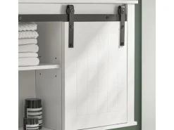 SoBuy Hängeschrank mit Schiebetür Wandschrank Badezimmerschrank BZR71-W