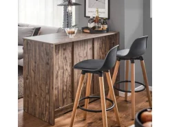 SoBuy Kücheninsel Freistehend Küchenschrank Sideboard Vintagebraun KNL08-N