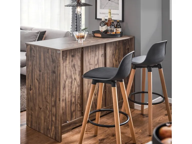 SoBuy Kücheninsel Freistehend Küchenschrank Sideboard Vintagebraun KNL08-N