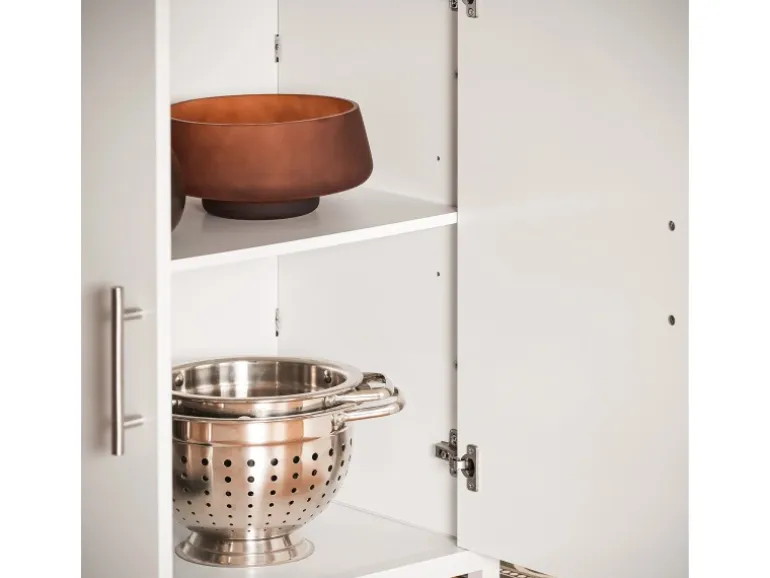 SoBuy Kücheninsel Freistehend Küchenschrank Sideboard Weiß-Natur KNL09-WN