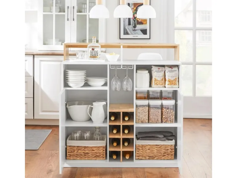 SoBuy Kücheninsel Küchenschrank Kommode Sideboard Buffet KNL07-WN