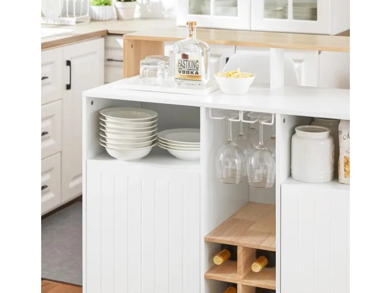 SoBuy Kücheninsel Küchenschrank Kommode Sideboard Buffet KNL07-WN