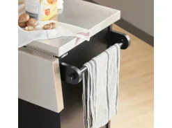 SoBuy Kücheninsel Küchenwagen Küchenschrank Servierwagen Schwarz FKW71-SCH