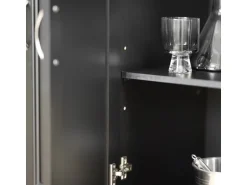 SoBuy Kücheninsel Küchenwagen Küchenschrank Servierwagen Schwarz FKW71-SCH