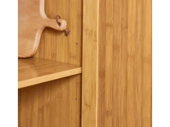 SoBuy Kücheninsel Küchenwagen Küchenschrank Servierwagen Bambus 115cm FKW69-N