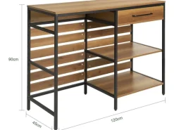 SoBuy Kücheninsel Sideboard Kommode Küchenschrank Flurschrank Vintage FSB71-PF