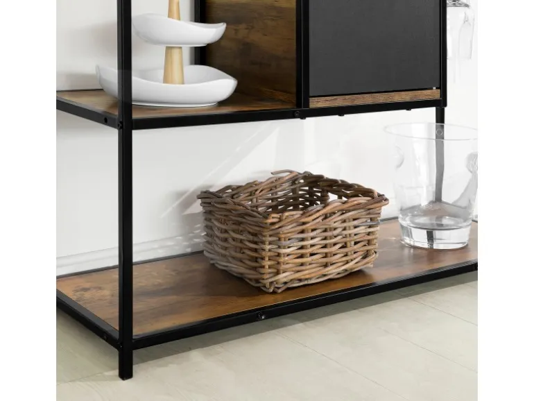 SoBuy Küchenregal Standregal Mikrowellenregal Küchenschrank Sideboard FSB56-F