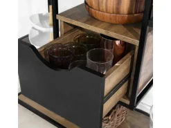 SoBuy Küchenregal Standregal Mikrowellenregal Küchenschrank Sideboard FSB56-F