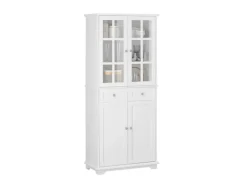 SoBuy Küchenschrank Hochschrank Badezimmerschrank Buffet Kommode FSB76-W