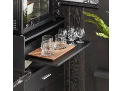 SoBuy Küchenschrank Küchenwagen Mikrowellenschrank Servierwagen FSB09-SCH