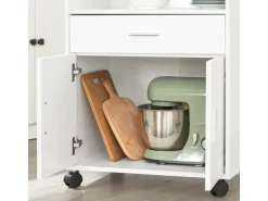 SoBuy Küchenschrank Küchenwagen Mikrowellenschrank Servierwagen FSB09-W