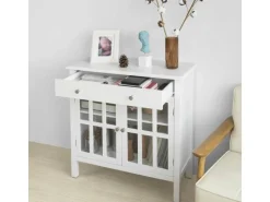 SoBuy Küchenschrank Kommode Sideboard Flurschrank Wohnzimmerschrank FSB23-W