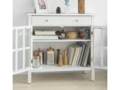 SoBuy Küchenschrank Kommode Sideboard Flurschrank Wohnzimmerschrank FSB23-W