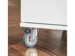 SoBuy Küchenwagen auf Rollen Kücheninsel Rollwagen Servierwagen Weiß FKW117-W