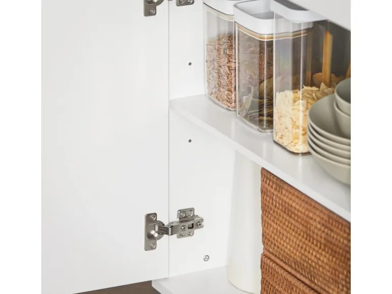 SoBuy Küchenwagen auf Rollen Kücheninsel Rollwagen Servierwagen Weiß FKW117-W